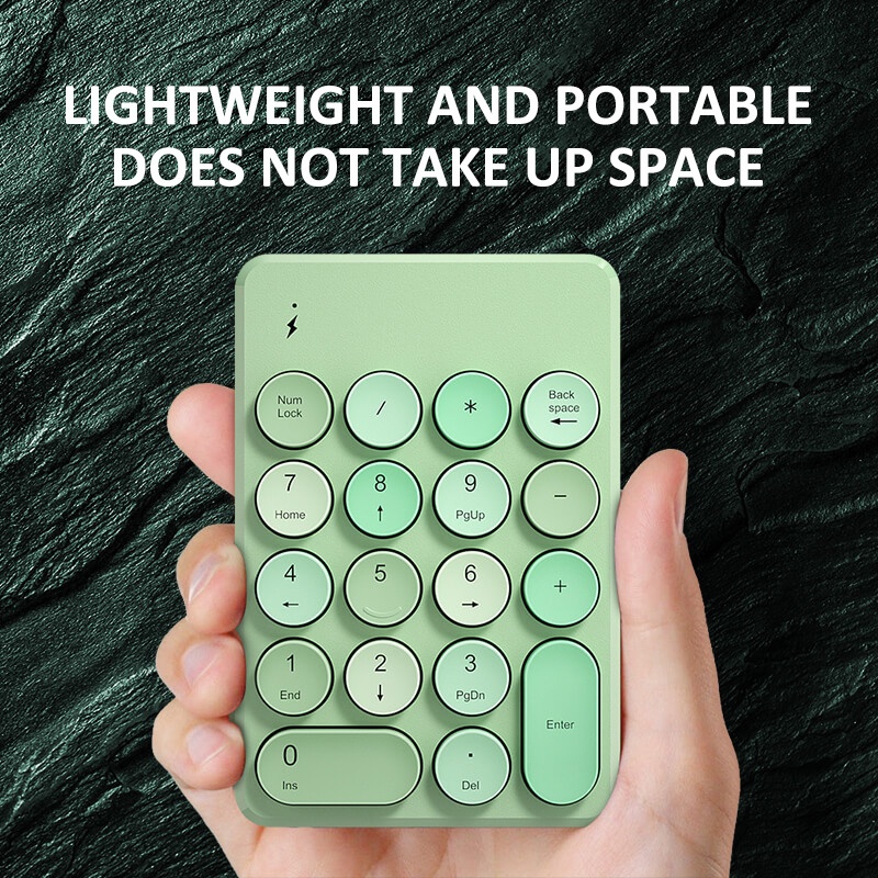 Bàn Phím Số 18 Phím Bluetooth Không Dây Màu Sắc Ngọt Ngào Cho Laptop PC