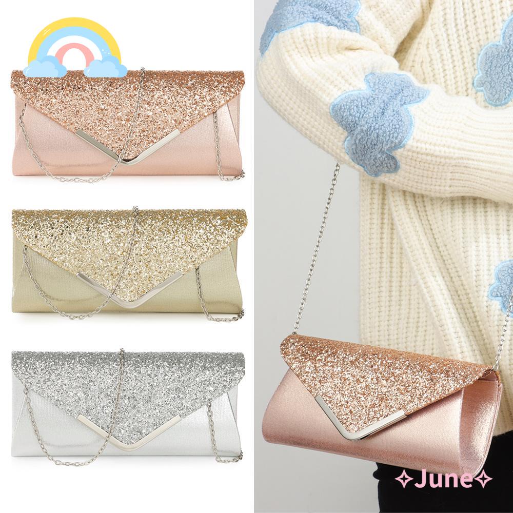 JUNE Ví Cầm Tay Lấp Lánh Xinh Xắn Dành Cho Nữ