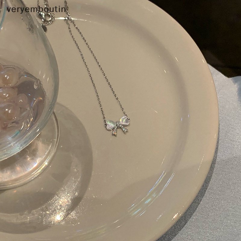 Vòng cổ Mặt Hình Nơ Màu Sắc Ngọt Ngào Phong Cách Hàn Quốc Cho Nữ