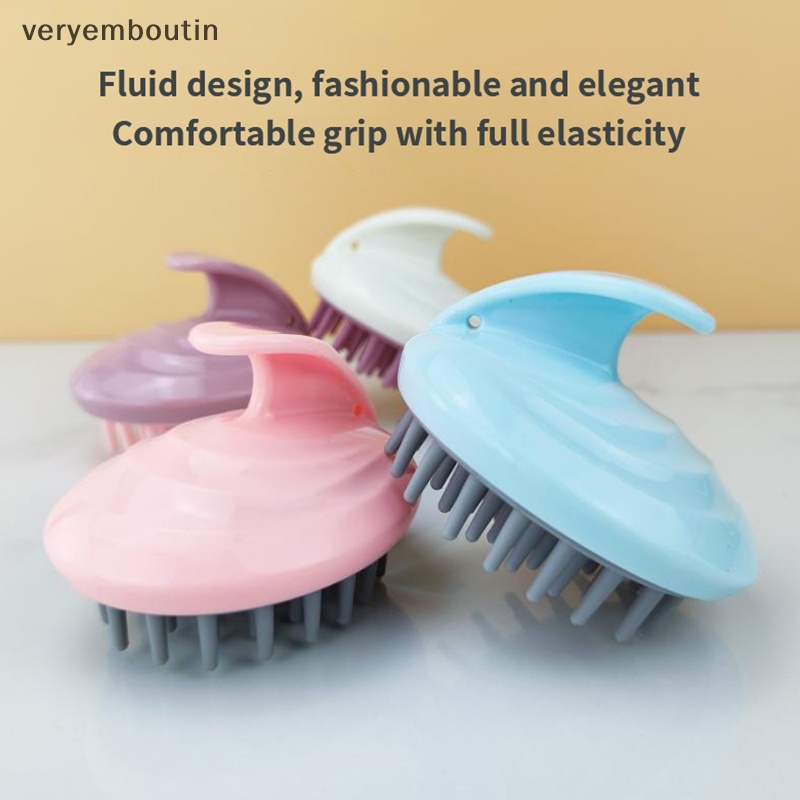 Bàn Chải Massage Da Đầu Cầm Tay Hình Tròn Tiện Lợi