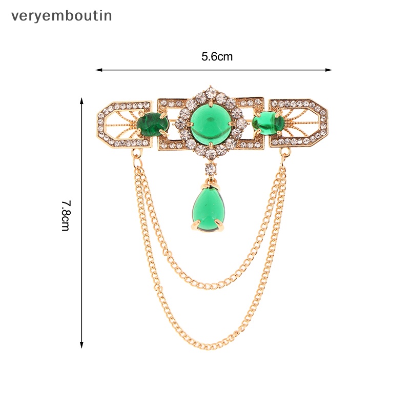 Ghim Cài Áo Chuỗi Tua Rua Đính Đá Thời Trang Chất Lượng Cao Cho Nữ