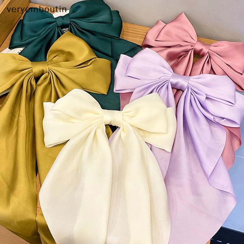 Kẹp Tóc Nơ Lớn Thời Trang Hàn Quốc Cho Nữ