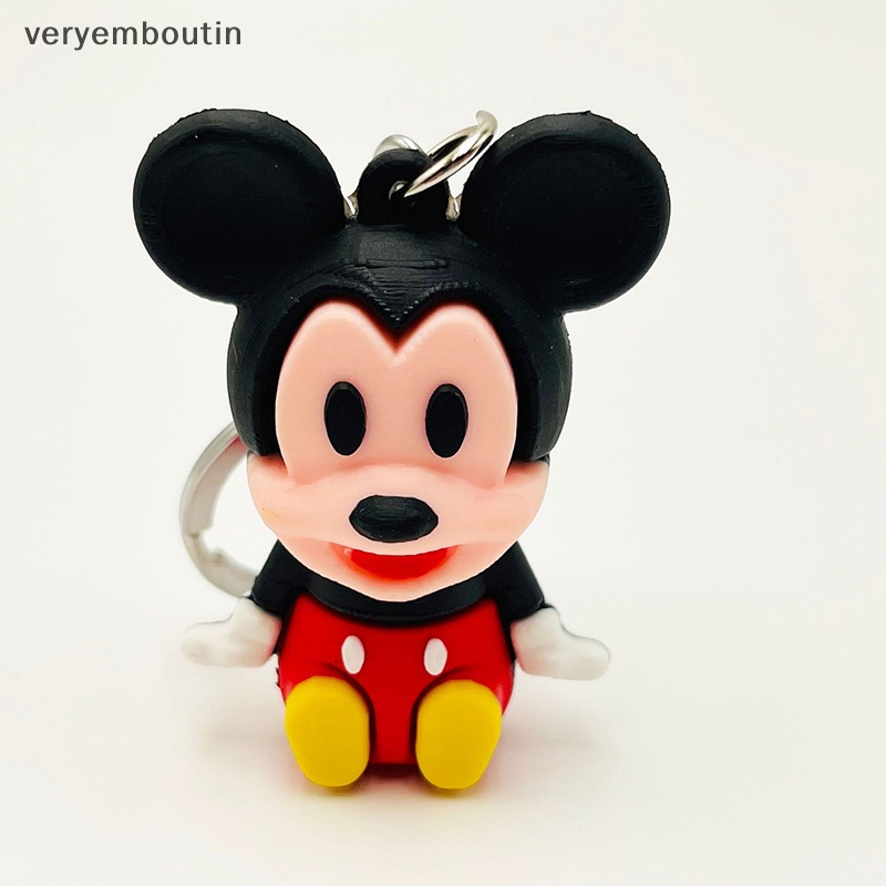1 Móc Khóa Hình Chuột Mickey / Minnie / Gấu Pooh / Chuột Mickey Bằng Silicon Dễ Thương Cho Cặp Đôi