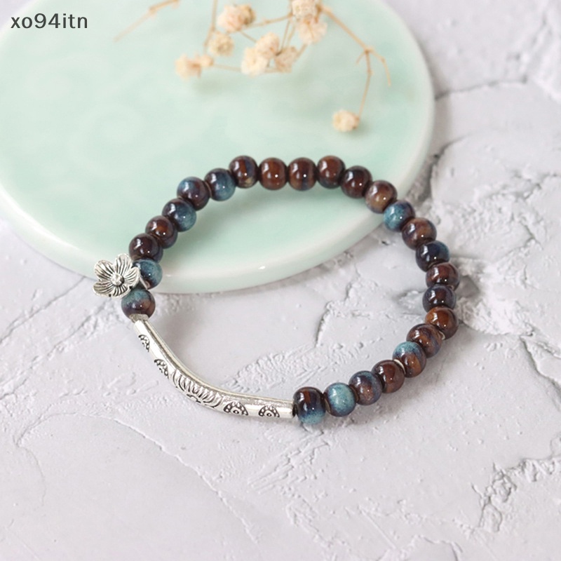 Tn Vòng Tay Hạt Gốm Nguyên Chất Nhỏ Xinh Làm Bằng Tay Nghệ Thuật Cổ Điển Thời Trang Làm Quà Tặng Cho Bạn Gái n