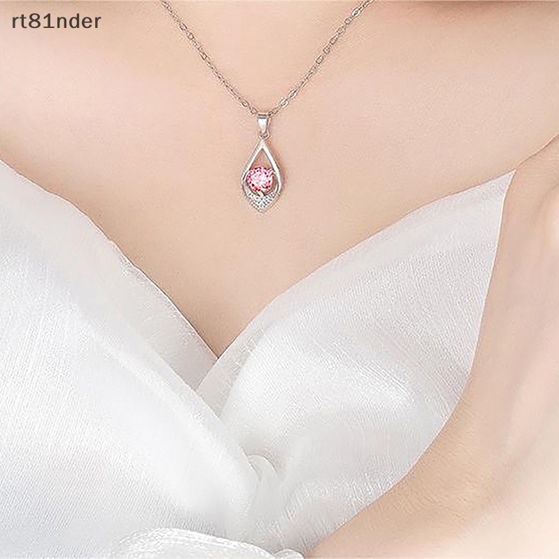 Rt Mặt Dây Chuyền Zircon Hình Giọt Nước Sáng Tạo Chất Lượng Cao Thời Trang Nữ n