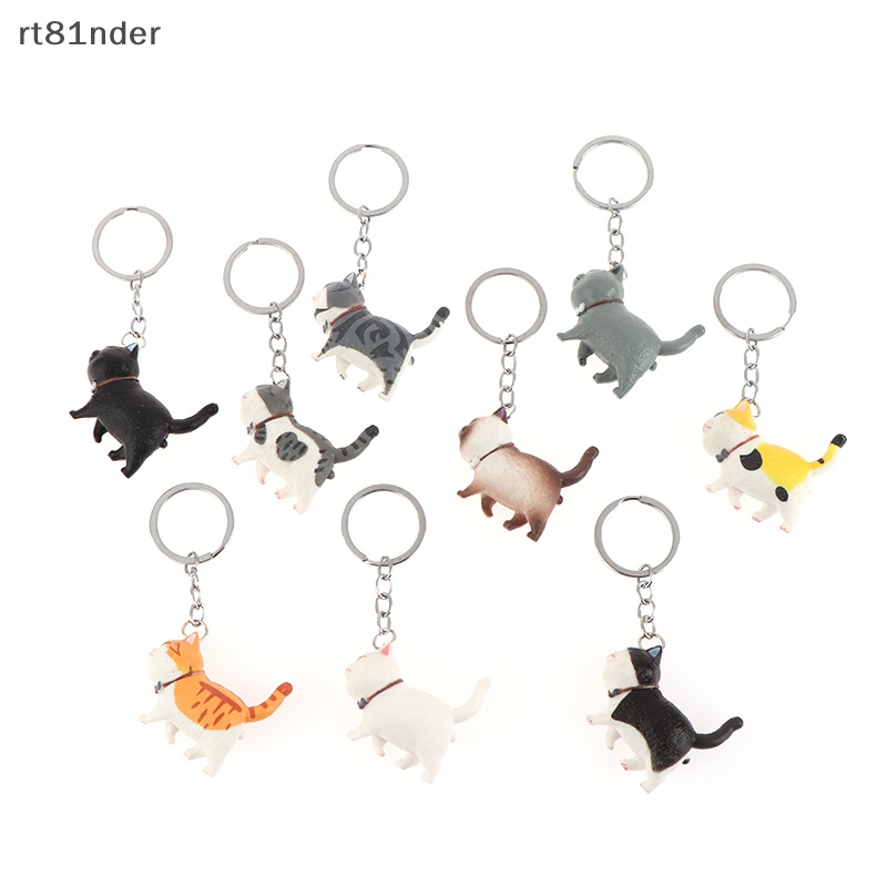 Rt Móc Chìa Khóa Xe Hơi / Túi Xách Hình Mèo Hoạt Hình Dễ Thương DIY