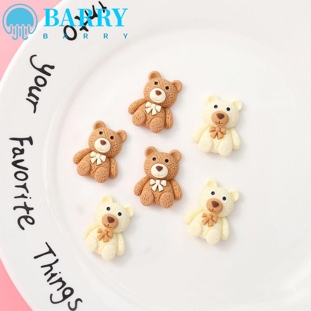 BARRY Bộ 10 Chú Gấu Nâu Bằng Nhựa Resin Dễ Thương Dùng Trang Trí Điện Thoại