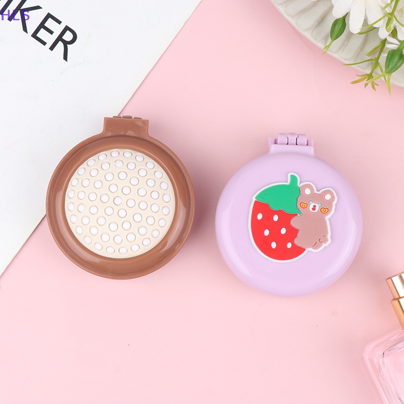 1 Lược Chải Tóc Dạng Túi Khí Gập Tích Hợp Gương Kích Thước Nhỏ Gọn Dễ Thương Dùng Khi Đi Du Lịch