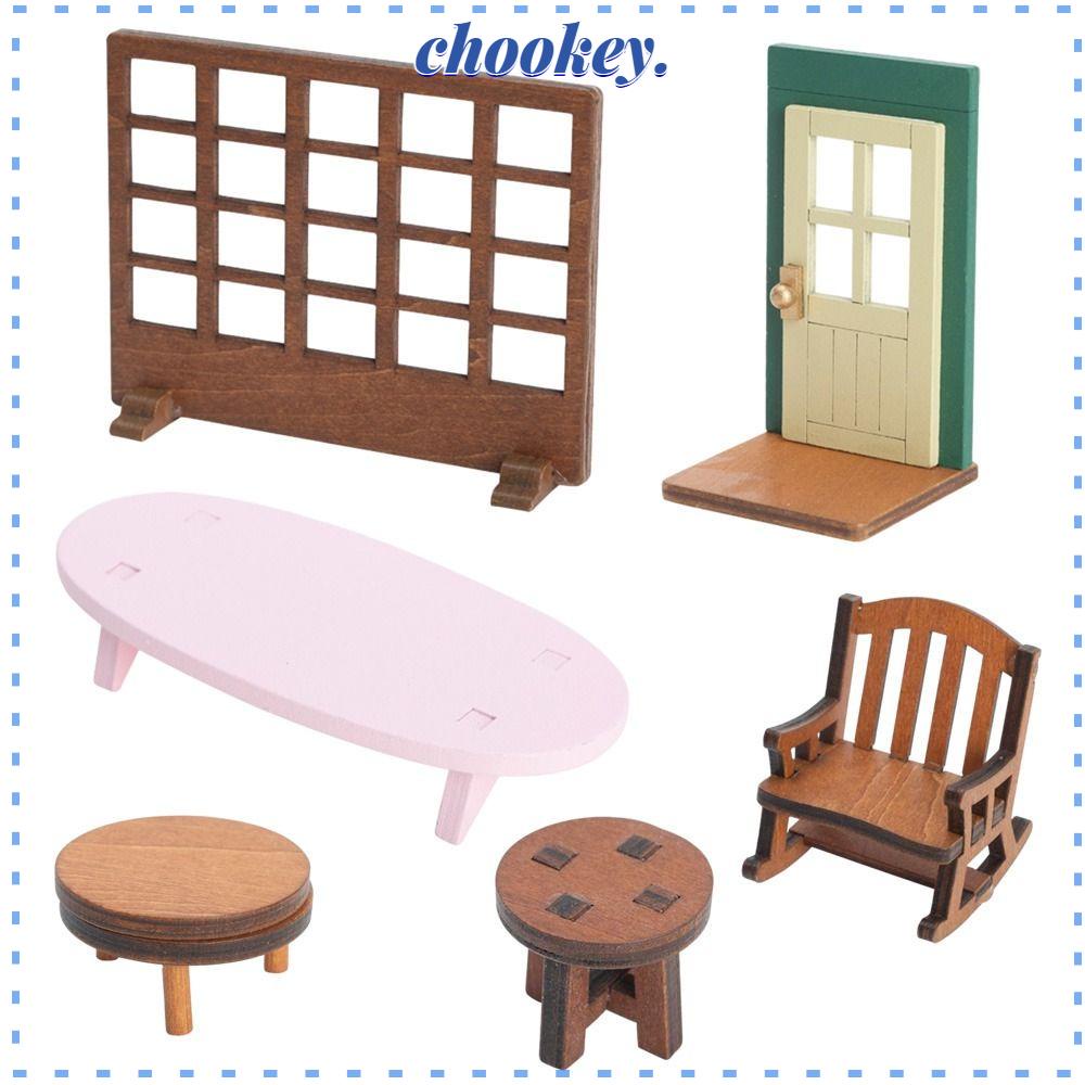 CHOOKEY Bàn Gỗ Chất Lượng Cao Trang Trí Nhà Búp Bê Tỉ Lệ 1 / 12