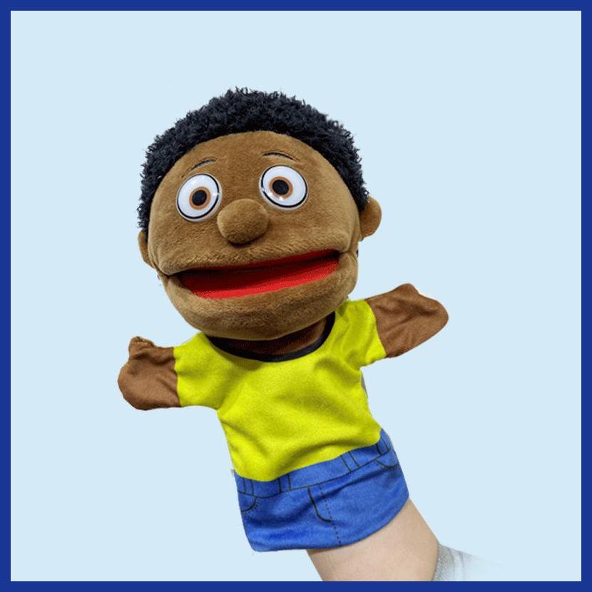 Set 6 Con Rối Đeo Tay 12 Inch Màu Đen Dễ Thương