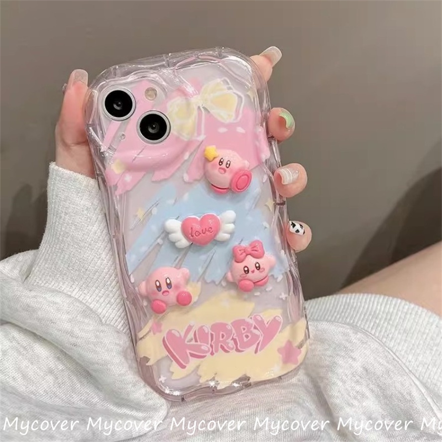 Ốp Điện Thoại Silicon Mềm Chống Sốc Hình Búp Bê Kirby 3D Cho iPhone 11 12 13 14 Pro Max X Xr Xs 8 7 6 Plus SE 2020