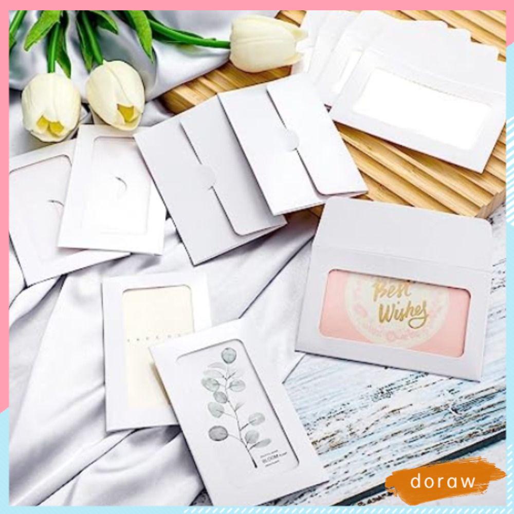 DORAW Set 120 Tấm Thiệp Mini Màu Trắng Không Có Thẻ Ghi Chú