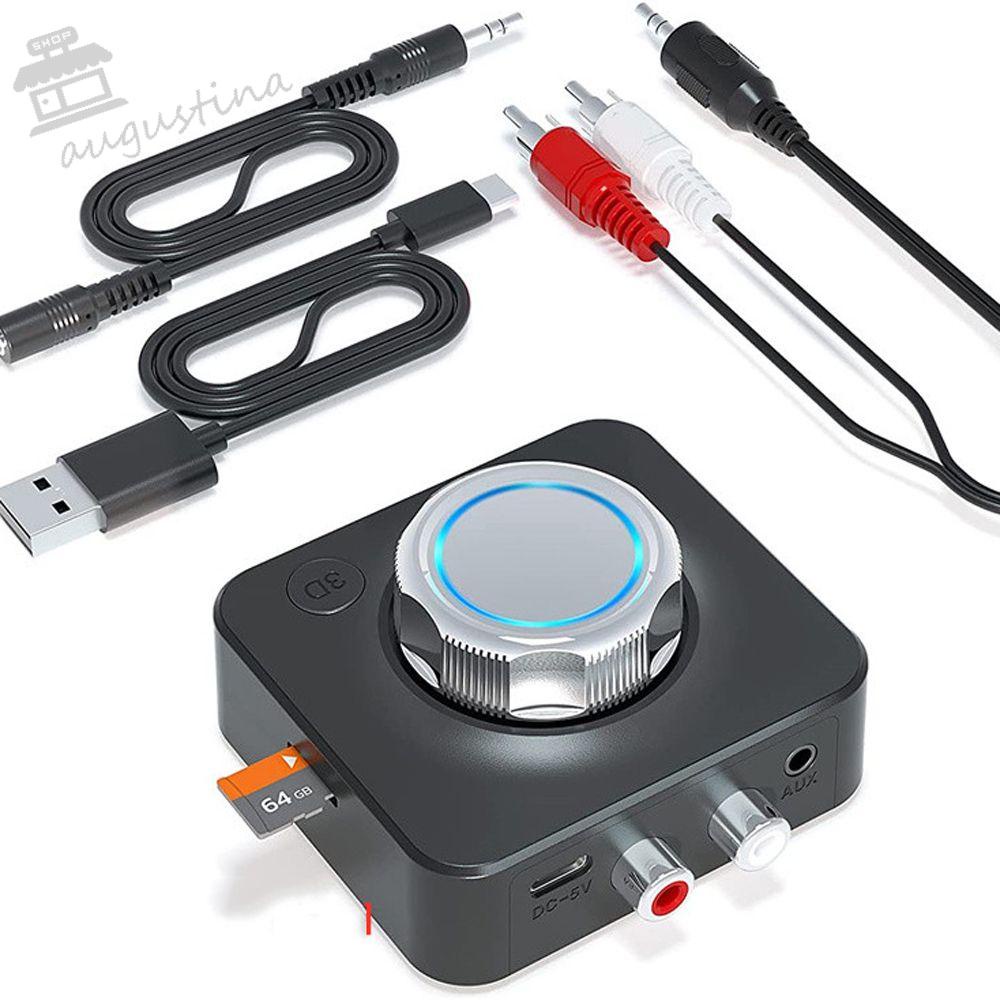 AUGUSTINA Cáp Sạc Chuyển Đổi Âm Thanh 3D Cổng 3.5mm Sang 2RCA Chất Lượng Cao Cho Xe Hơi