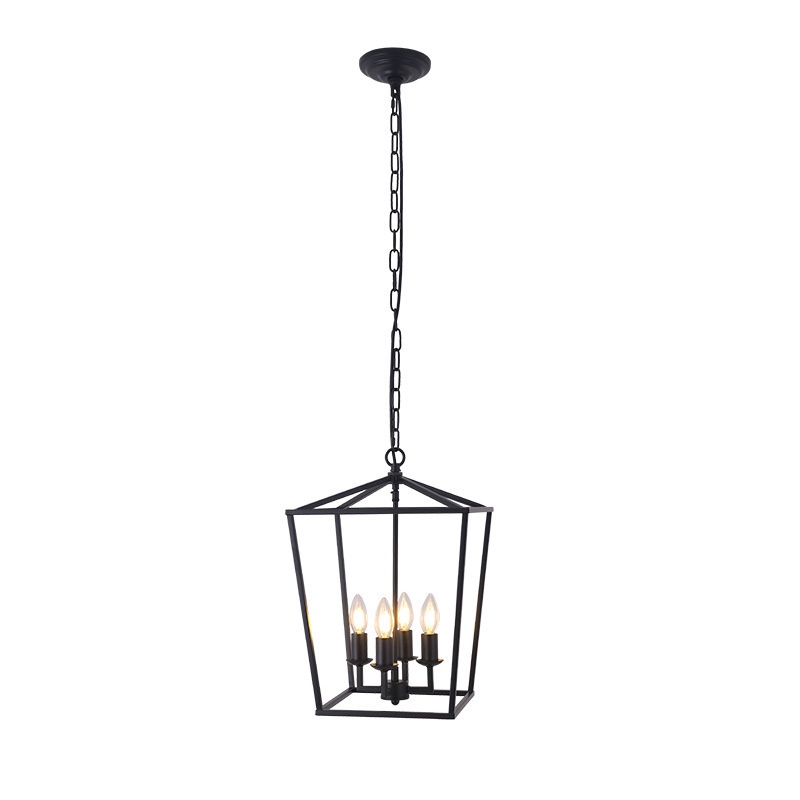Đèn Trần Bốn Đầu Bằng Sắt Phong Cách Retro Mỹ Tối Giản Hiện Đại Trang Trí Phòng Khách / Phòng Ăn