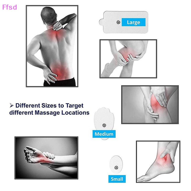 {Ffsd} Bộ 10 Miếng Đệm Điện Cực Gel Silicon Kích Thích Phục Hồi Chức Năng Bán Chạy * Bán Chạy