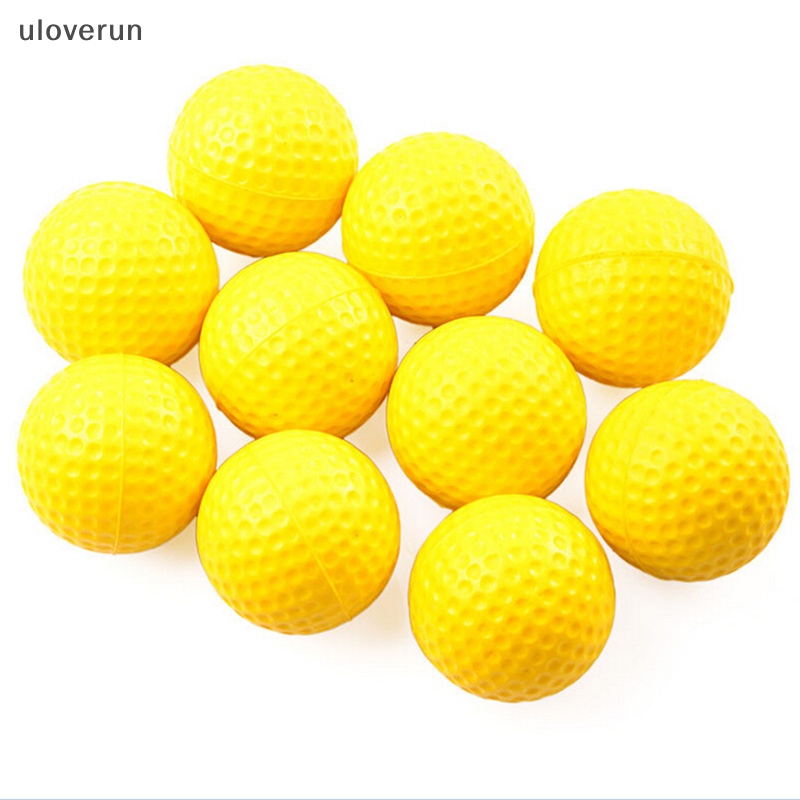 Set 10 Quả Bóng Golf Bằng Nhựa PP Đàn Hồi Tốt Màu Vàng