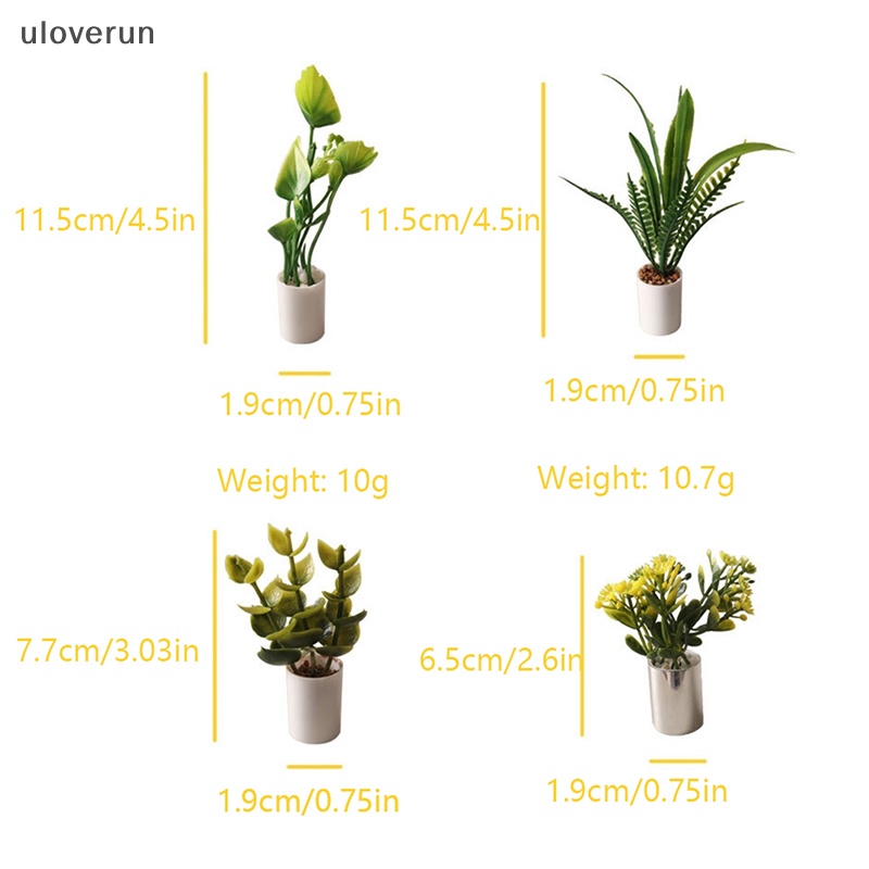 Mô Hình Chậu Cây Mini Tỉ Lệ 1: 12 Dùng Trang Trí Nhà Búp Bê