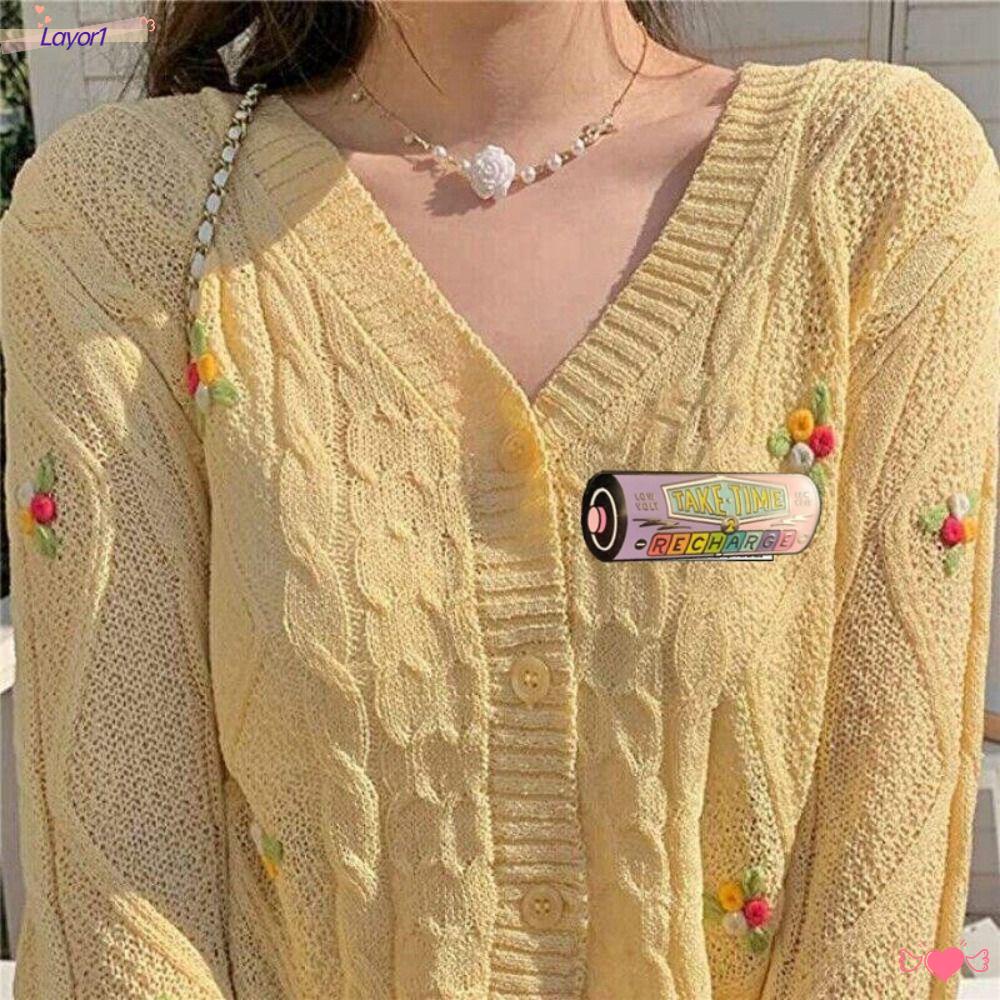 LAYOR1 Ghim Cài Ba Lô Hình Tâm Trạng Vui Nhộn