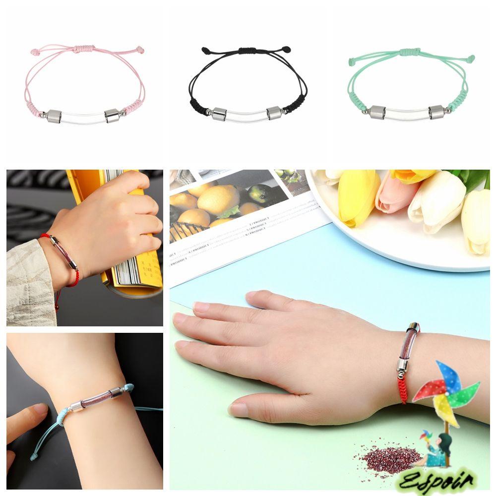 ESPO Dây Chuyền Mặt Lọ Điều Ước May Mắn Dạng Ống Cong DIY