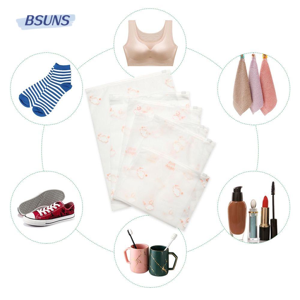 BSUNS Set 5 / 10 Túi Nhựa Đựng Giày 6 Kích Cỡ Chống Thấm Nước Tiện Dụng Khi Đi Du Lịch