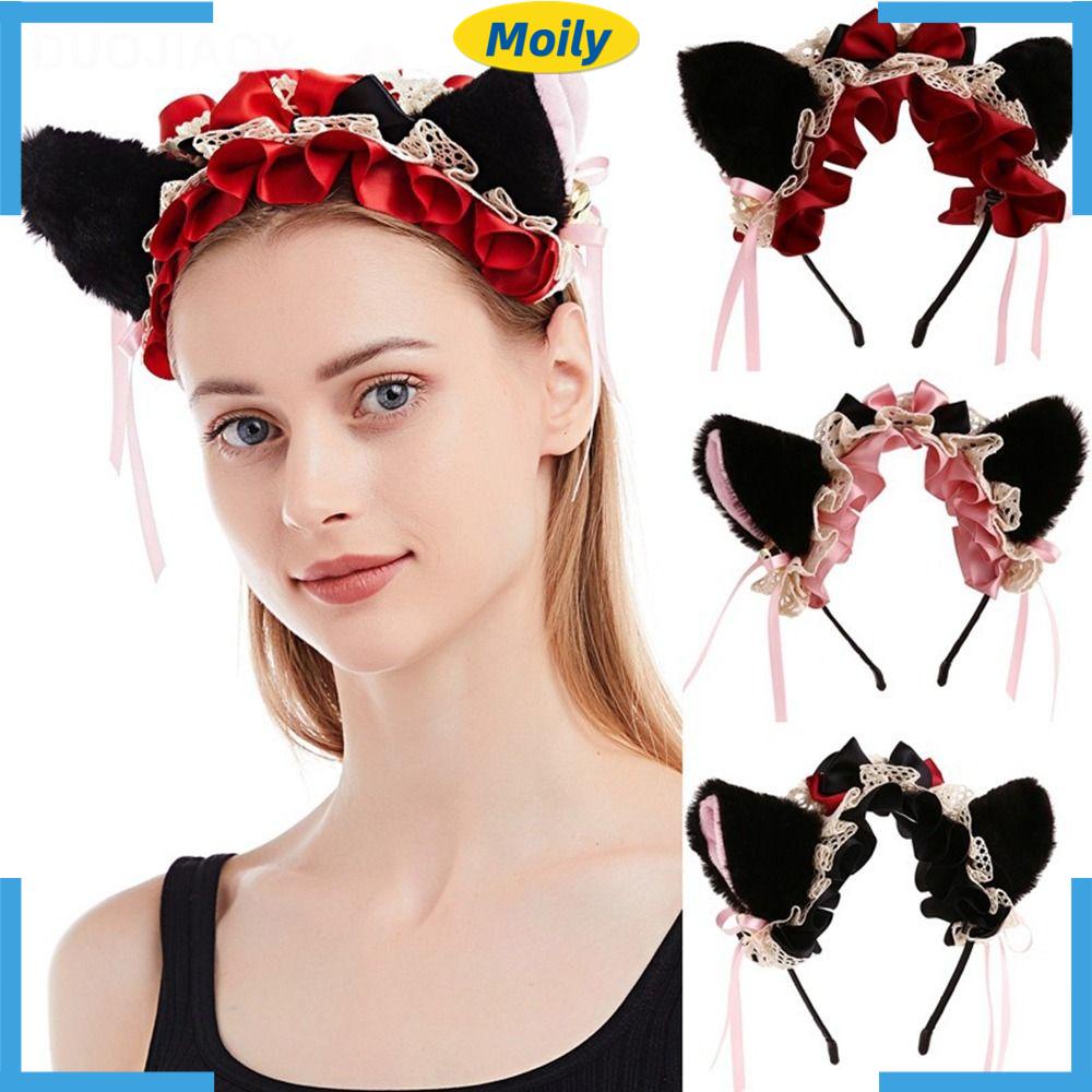 MOILYVN Băng Đô Tai Mèo Bông Hóa Trang Thời Trang