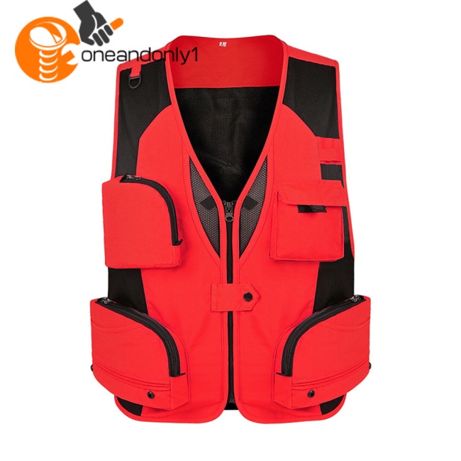 [COD] Áo Khoác Câu Cá Polyester Nhiều Túi Có Thể Tháo Rời Chống Thấm Nước