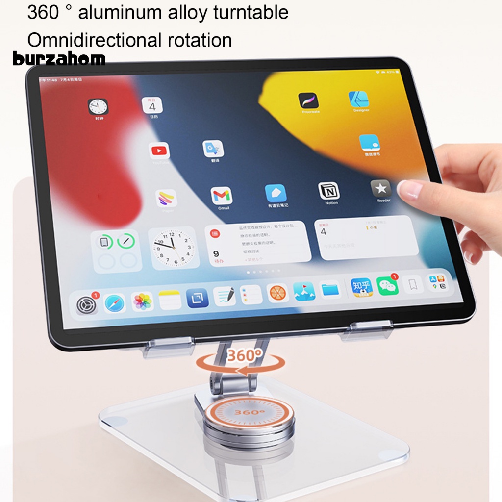 Giá Đỡ Máy Tính Bảng Trong Suốt Chống Trượt Xoay 360 Độ Tiện Dụng