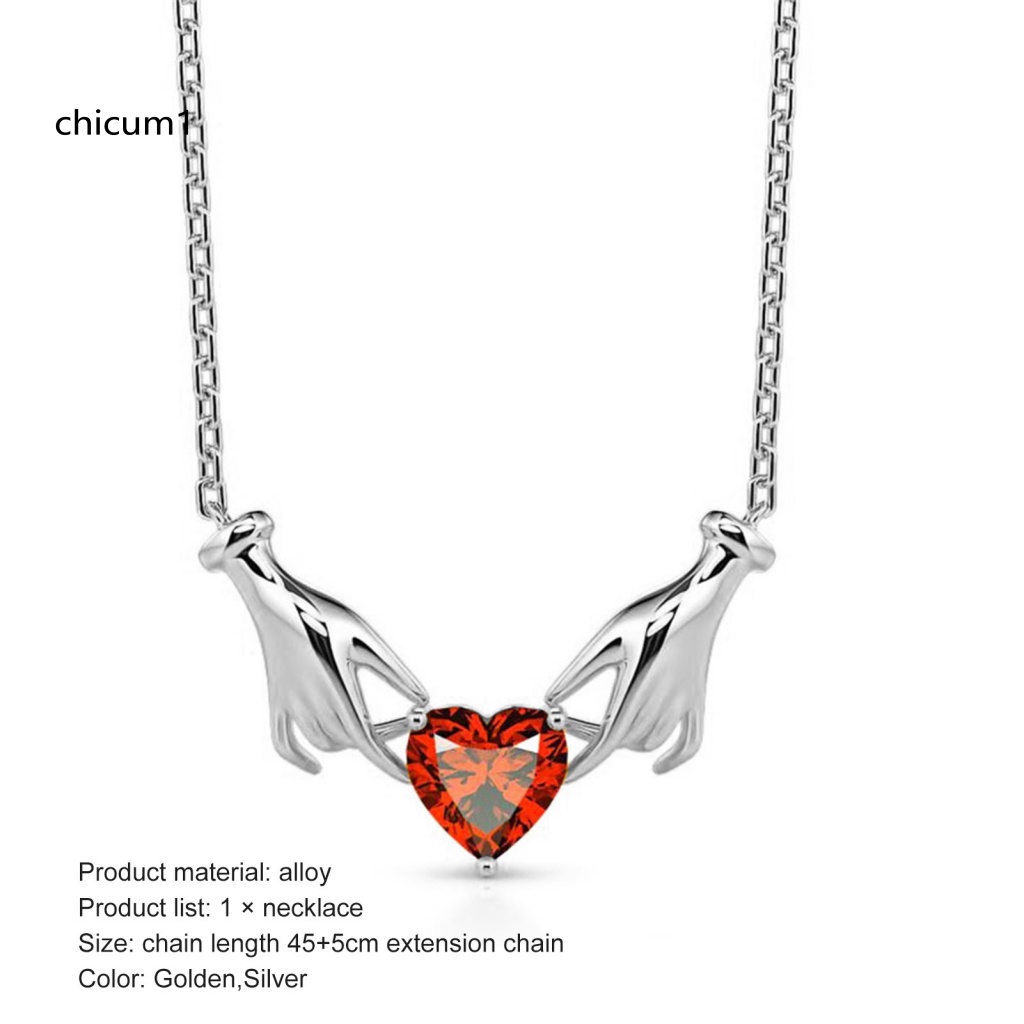 Vòng cổ Mặt Hình Trái Tim Màu Tương Phản Tùy Chỉnh Thời Trang