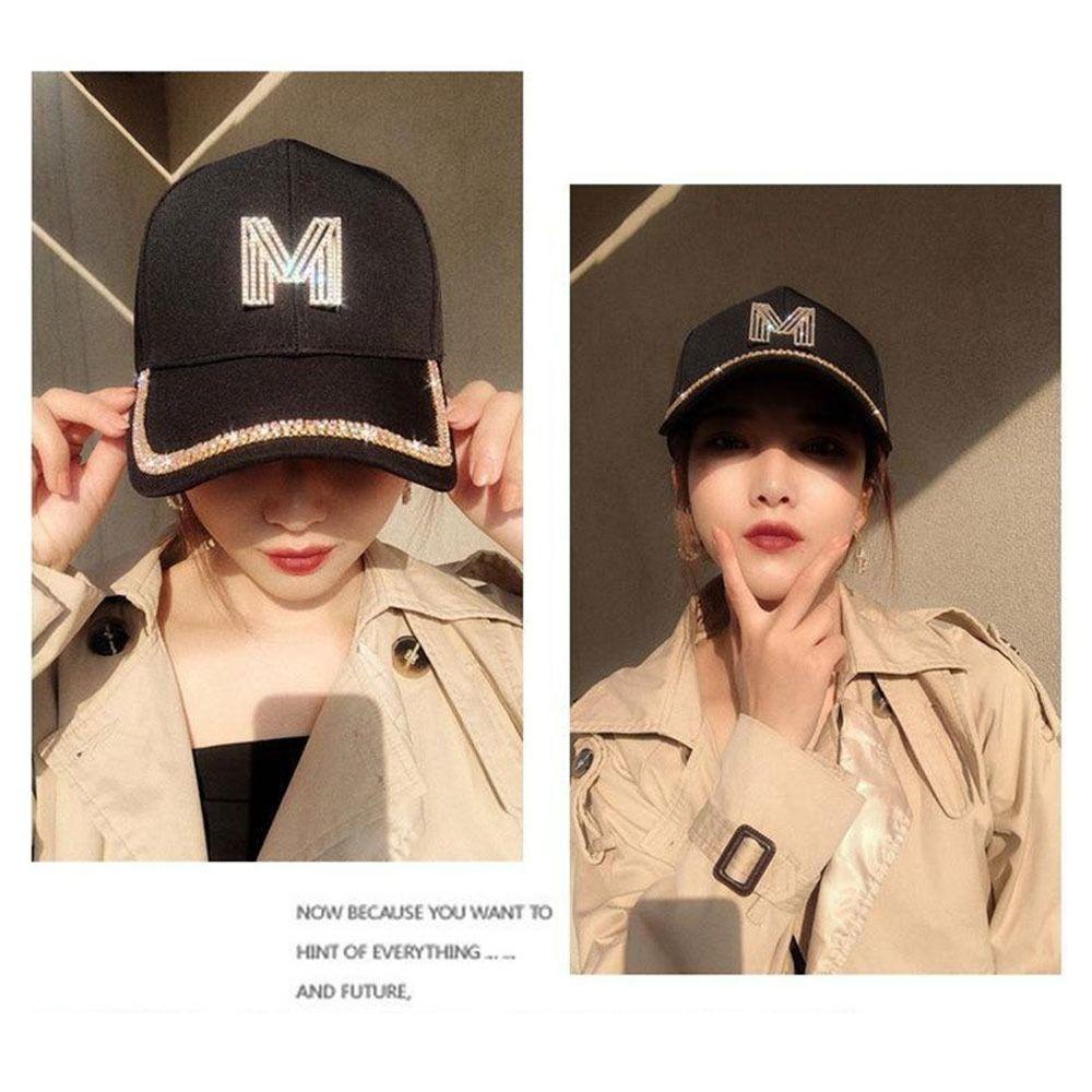 CLEVER Mũ Lưỡi Trai Đính Đá Phong Cách Hiphop Thời Trang Cho Nam Nữ