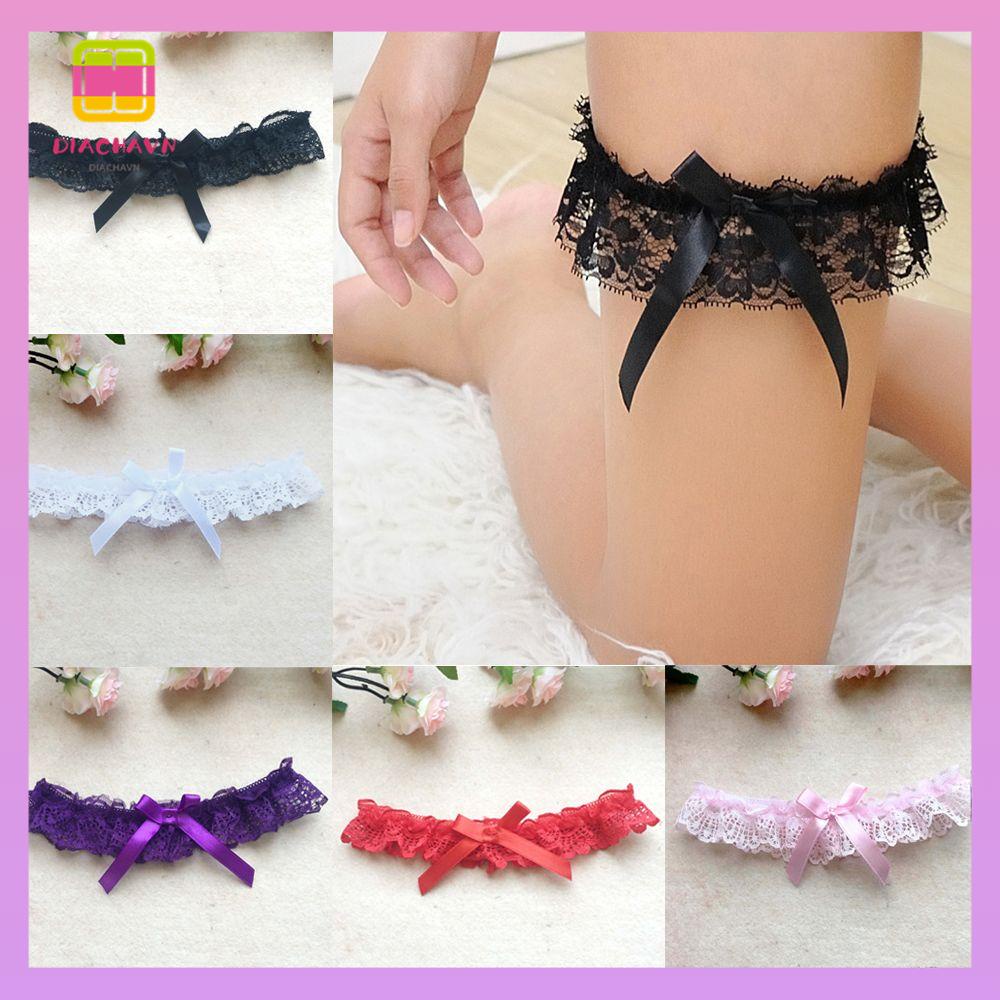DIACHAVN Đai Nịt Bít Tất Phối Nơ Quyến Rũ Cho Cô Dâu