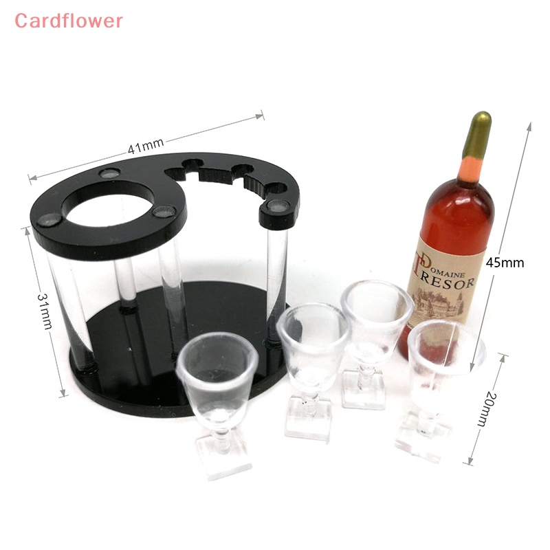 Bộ Đồ trang trí Chai Rượu Mini Trang Trí Nhà Búp Bê Tỉ Lệ 1: 12 Mới