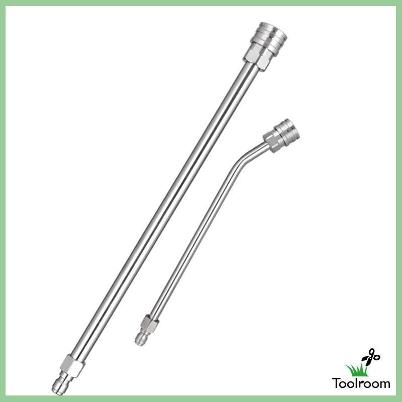 Set 2 Thanh Nối Thẳng / Cong Bằng Thép Không Gỉ Siêu Bền Tiện Dụng Cho Máy Rửa Xe Hơi / Tường