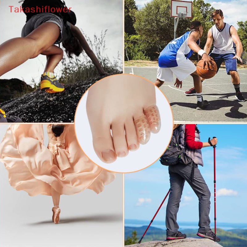 Set 10 Miếng Đệm Tách Ngón Chân Bằng Silicon Mềm Thoáng Khí Chống Ma Sát