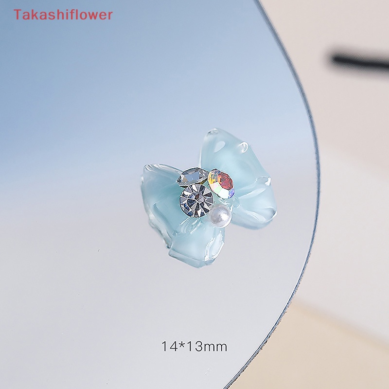 Phụ Kiện Trang Trí Móng Tay Nghệ Thuật Hình Bướm Và Kính Acrylic Lấp Lánh