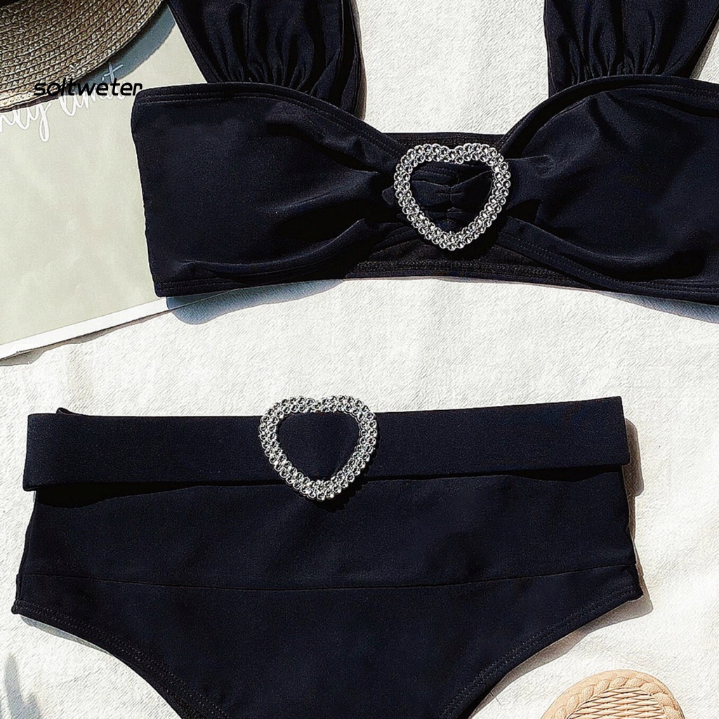 Bộ Đồ Bơi 2 Mảnh Màu Sắc Thời Trang Nhanh Khô Cho Nữ