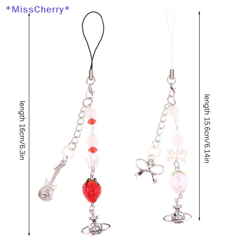 Dây Đeo Điện Thoại Y2K Họa Tiết Trái Dâu / Hành Tinh Dễ Thương Hợp Thời Trang Mới