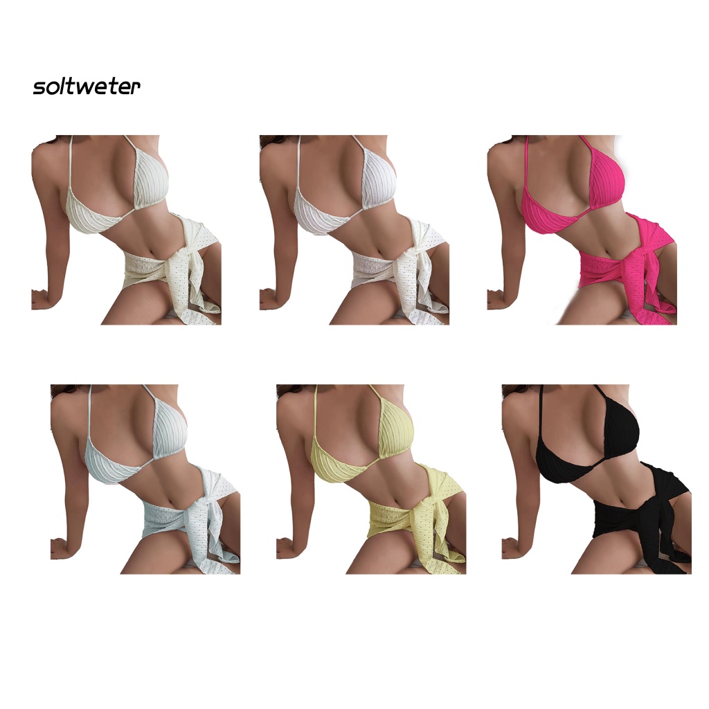 Bộ Đồ Bơi Lưng Cao Bằng Vải Polyester Mềm Mại Thời Trang Mùa Hè Quyến Rũ Cho Nữ