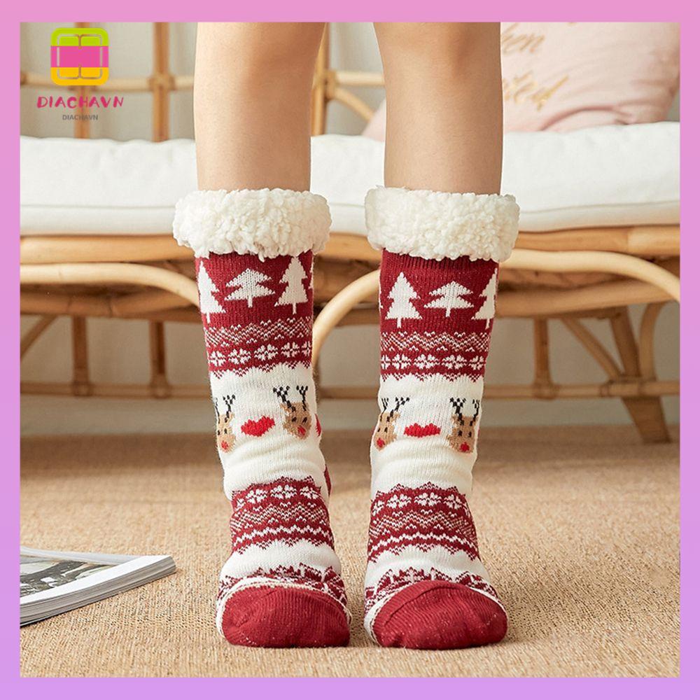 DIACHAVN 1 Đôi Vớ Ngủ Họa Tiết Giáng Sinh Đáng Yêu