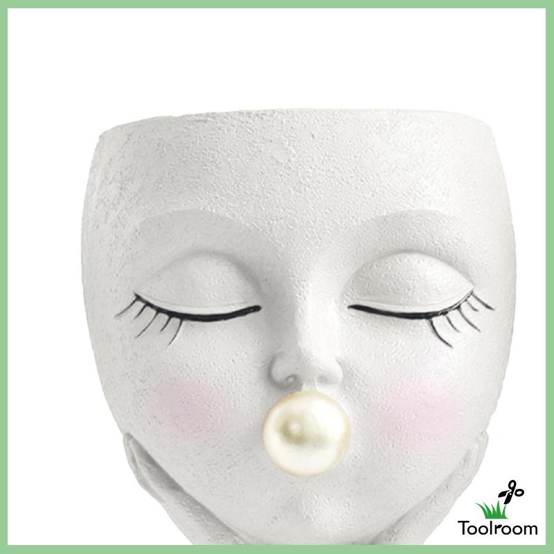 Chậu Trồng Cây Hình Mặt Cười Dễ Thương Có Lỗ Thoát Nước Tiện Dụng Trang Trí Nhà Cửa / Sân Vườn