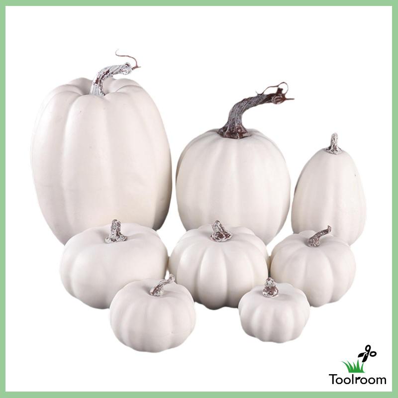 Set 8 Bí Ngô Nhân Tạo Nhiều Kiểu Dáng Khác Nhau Trang Trí Tiệc