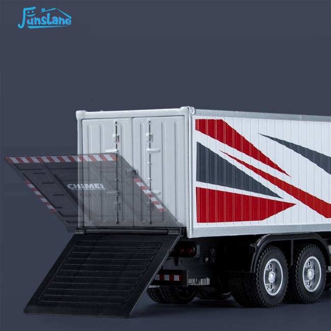 Mô Hình Xe Container Bằng Hợp Kim Có Đèn Và Âm Thanh Tỉ Lệ 1: 32