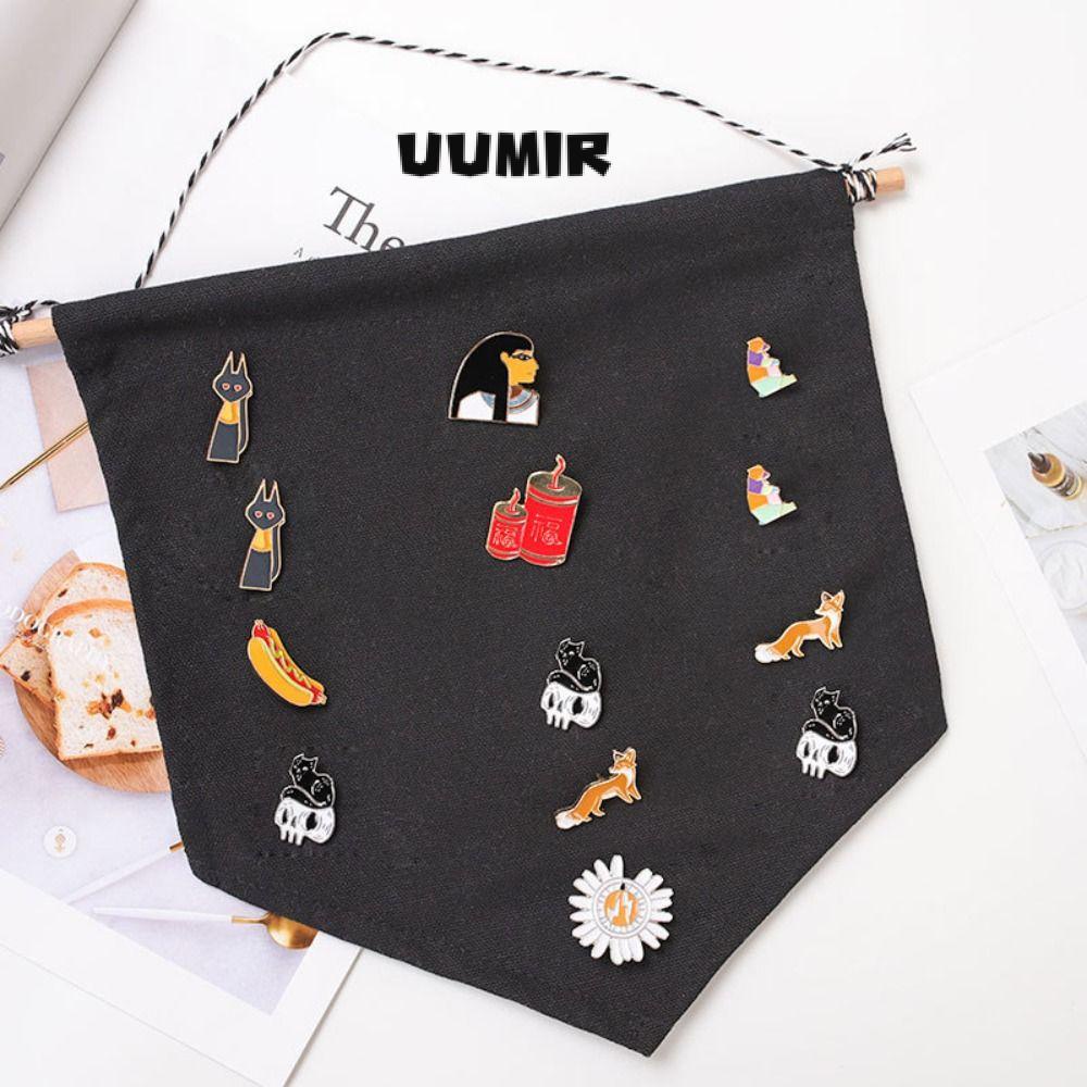 UUMIR Giá Treo Ghim Cài Áo / Huy Hiệu Bằng Vải Bạt Màu Trắng Đen Tiện Dụng Trang Trí Nhà Cửa