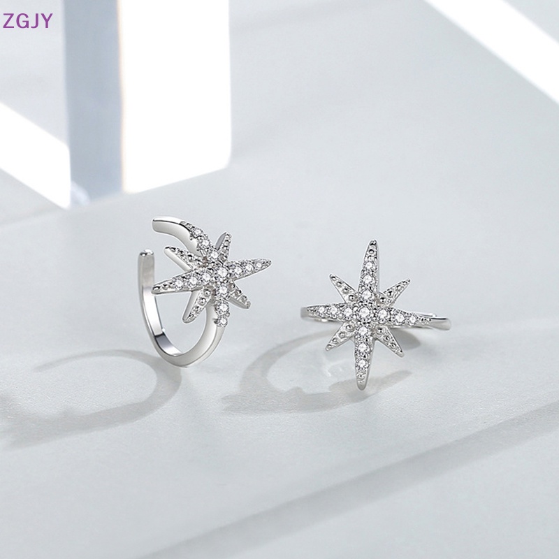 1 Khuyên Kẹp Vành Tai Không Cần Lỗ Hình Ngôi Sao / Chiếc Lá / Ngôi Sao Thời Trang Mới