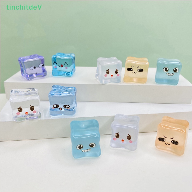 [TinchitdeV] Set 5 Viên Đá Viên Trong Suốt Phát Sáng Có Mặt Dây Chuyền Nhựa Resin DIY [Mới]