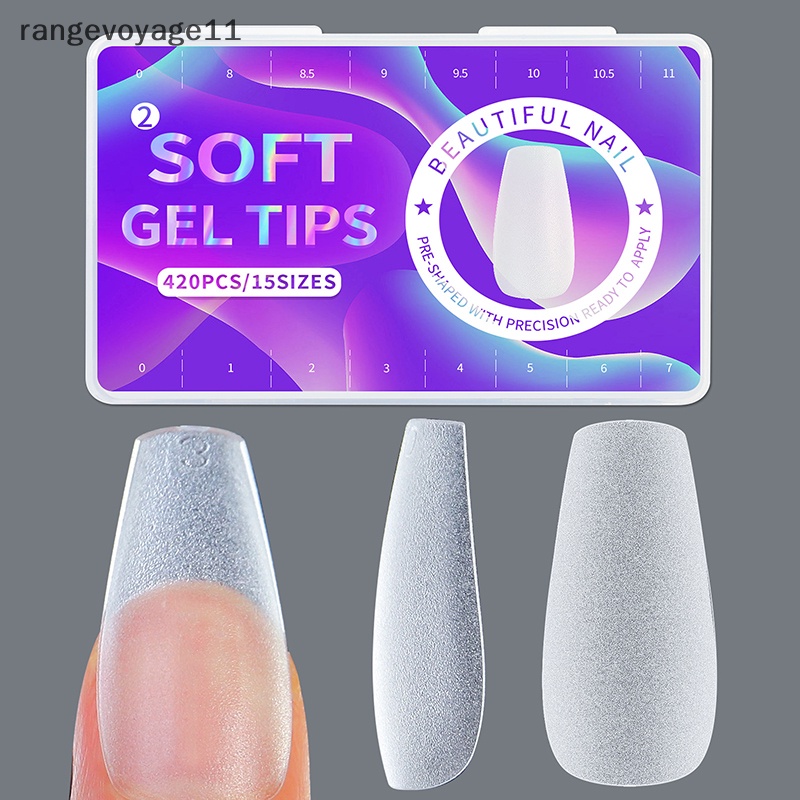 Bộ 420 Móng Tay Giả Ballerina Ngắn Che Phủ Toàn Diện