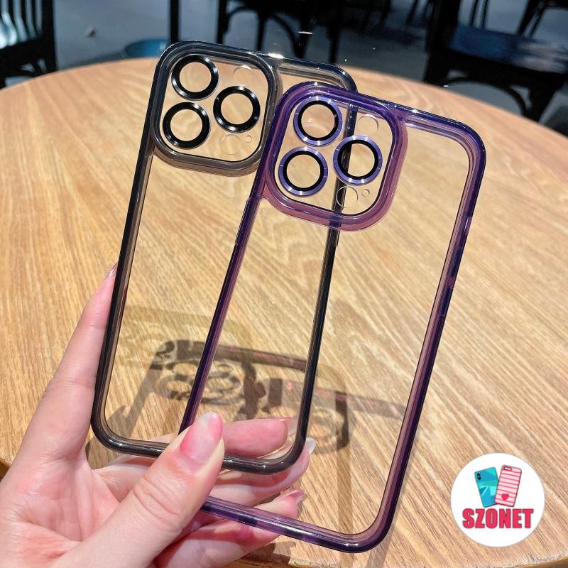Ốp Điện Thoại Silicon Mềm Trong Suốt Chống Sốc Bảo Vệ Ống Kính Máy Ảnh Cho iPhone 14 13 12 11 Pro Max 14 Plus