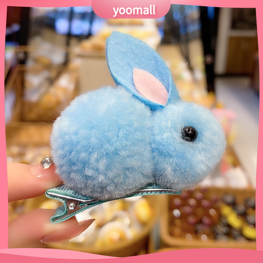 Kẹp Tóc Hình Thỏ Hoạt Hình Nhiều Màu Sắc Tiện Dụng Cho Bé