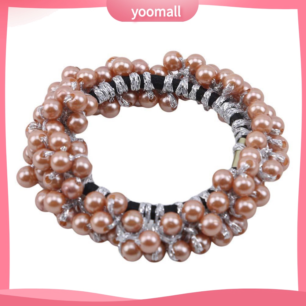 Dây Cột Tóc Co Giãn Đính Ngọc Trai Giả Thời Trang Cho Nữ