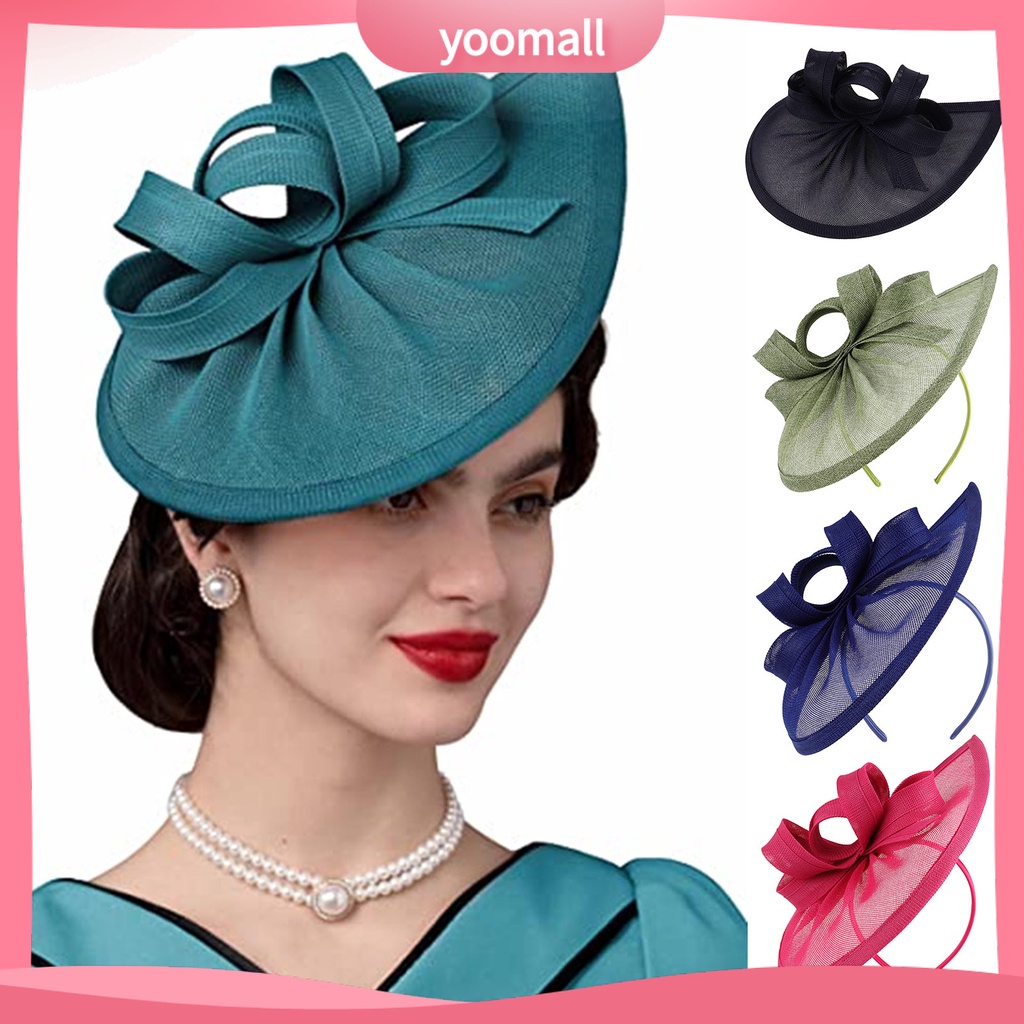 [YM] Mũ Đội Đính Nơ Trang Trí Tóc Cô Dâu Phong Cách Retro Ngọt Ngào