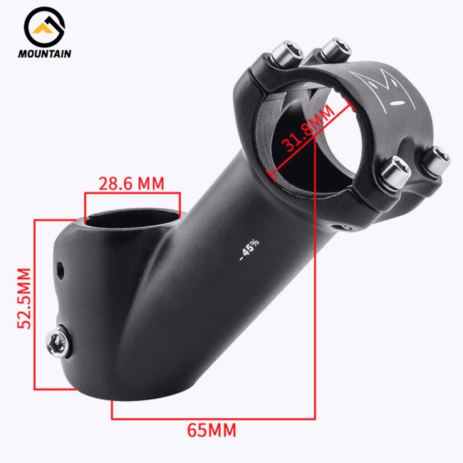Pô Tăng Chiều Cao Tay Lái Xe Đạp Leo Núi 31.8mm 45 Độ Bằng Hợp Kim Nhôm Siêu Nhẹ